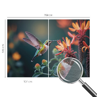 Dekorativna fototapeta Cvetovi kolibrija