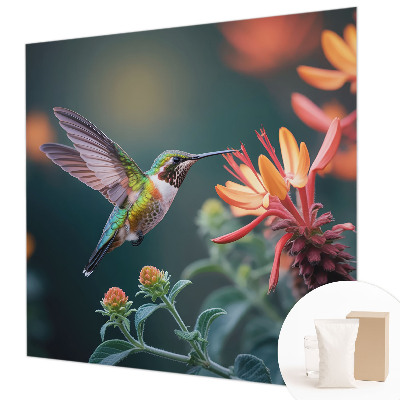 Dekorativna fototapeta Cvetovi kolibrija