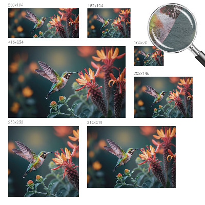 Dekorativna fototapeta Cvetovi kolibrija