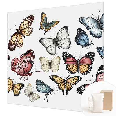 Stenska dekoracija fototapeta Rajski metulji