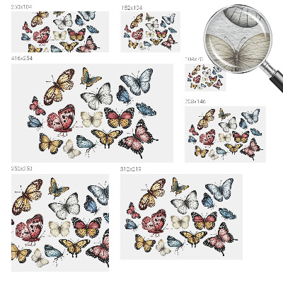 Stenska dekoracija fototapeta Rajski metulji