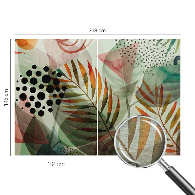 Flis fototapeta Abstraktni listi