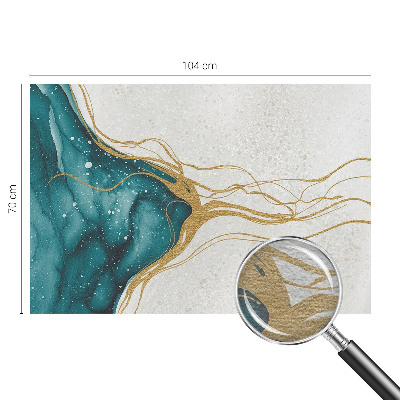 Netkana fototapeta Turkizne črte