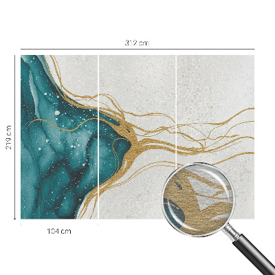 Netkana fototapeta Turkizne črte