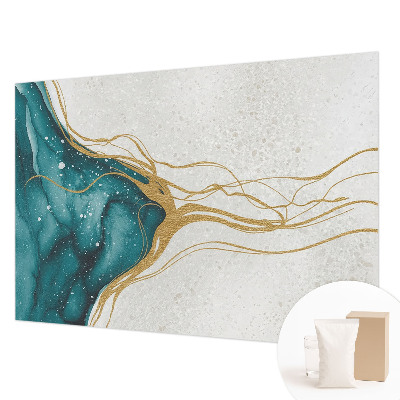 Netkana fototapeta Turkizne črte