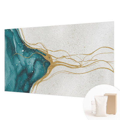 Netkana fototapeta Turkizne črte