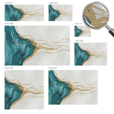 Netkana fototapeta Turkizne črte