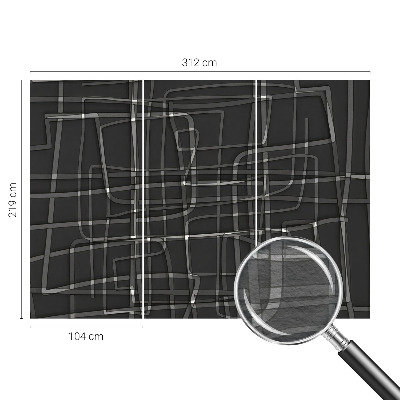 Flis fototapeta za otroško sobo z abstraktnimi črtami