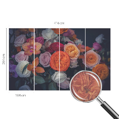 Flis fototapeta za otroško sobo Barvit šopek