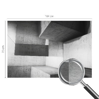 Stenska dekoracija fototapeta z geometrijskim motivom s tridimenzionalnim učinkom