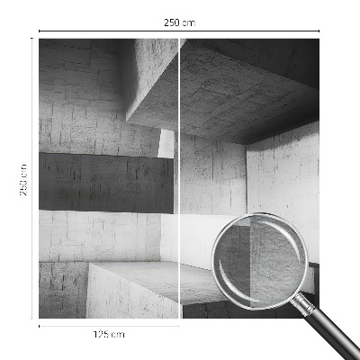 Stenska dekoracija fototapeta z geometrijskim motivom s tridimenzionalnim učinkom