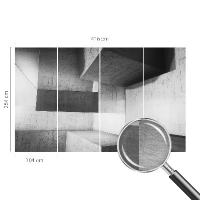 Stenska dekoracija fototapeta z geometrijskim motivom s tridimenzionalnim učinkom