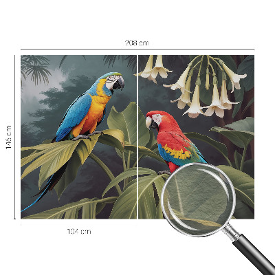 Flis fototapeta za otroško sobo Barvite papige