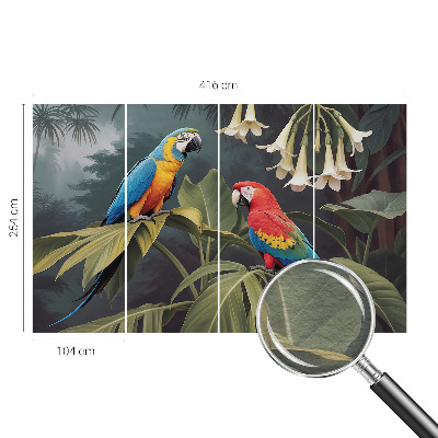 Flis fototapeta za otroško sobo Barvite papige