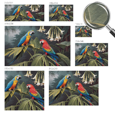 Flis fototapeta za otroško sobo Barvite papige