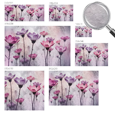 Tiskana fototapeta flis v pastelnih barvah z motivom cvetlic