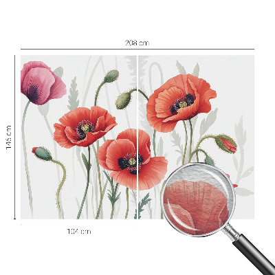 Flis fototapeta za otroško sobo Rdeči maki