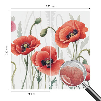 Flis fototapeta za otroško sobo Rdeči maki