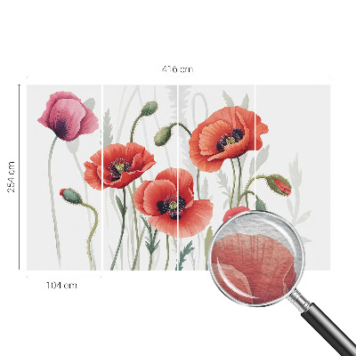 Flis fototapeta za otroško sobo Rdeči maki