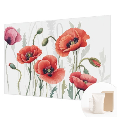 Flis fototapeta za otroško sobo Rdeči maki