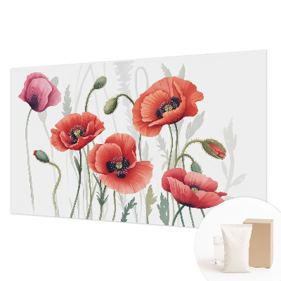 Flis fototapeta za otroško sobo Rdeči maki