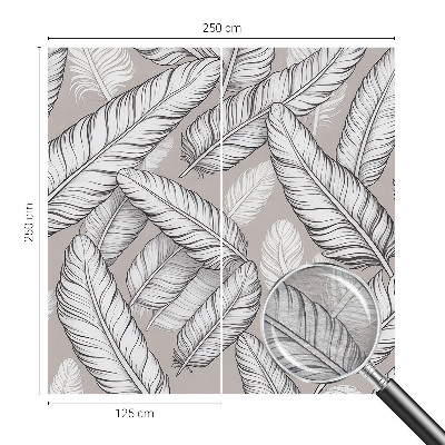 Stenska dekoracija fototapeta Nežno perje