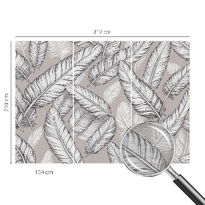 Stenska dekoracija fototapeta Nežno perje