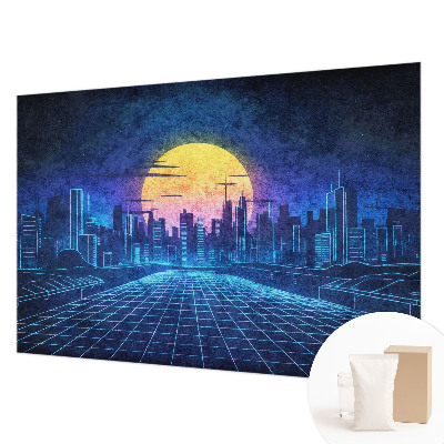 Netkana fototapeta Futuristična pokrajina