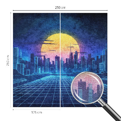 Netkana fototapeta Futuristična pokrajina