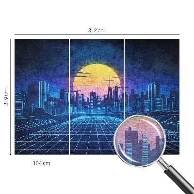 Netkana fototapeta Futuristična pokrajina
