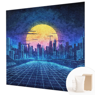 Netkana fototapeta z motivom futuristične pokrajine