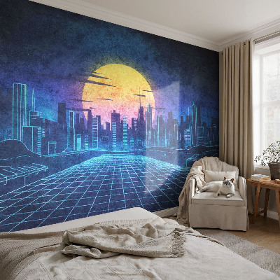 Netkana fototapeta Futuristična pokrajina