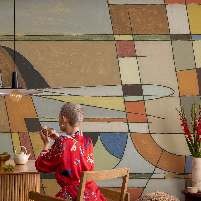 Fototapeta po meri z geometrijskim vzorcem za eleganten, usklajen videz