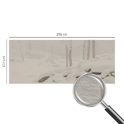 Netkana fototapeta s motivom snežnega gozda