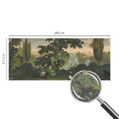 Tiskana fototapeta flis z motivom naravnega vrta