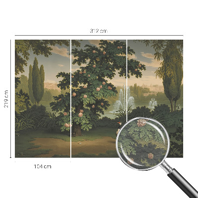 Tiskana fototapeta flis z motivom naravnega vrta
