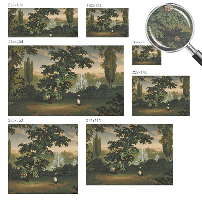 Tiskana fototapeta flis Naravni vrt