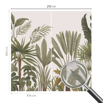 Stenska fototapeta flis Eksotični listi
