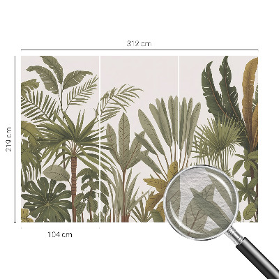 Stenska fototapeta flis Eksotični listi