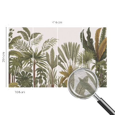 Stenska fototapeta flis Eksotični listi