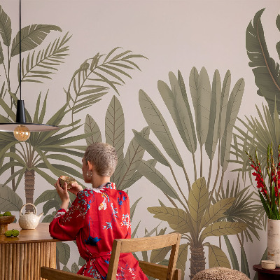 Stenska fototapeta flis Eksotični listi