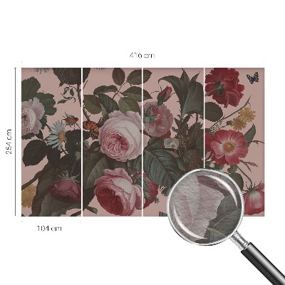 Flis fototapeta za otroško sobo Cvetlična eleganca