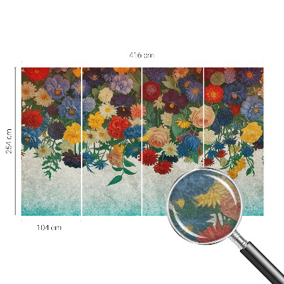 Dekorativna fototapeta Barvite rože