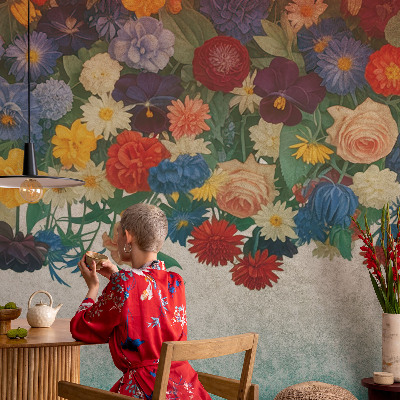 Dekorativna fototapeta Barvite rože