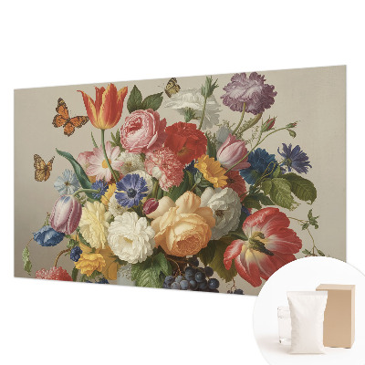 Fototapeta s tiskom Rože in metulji