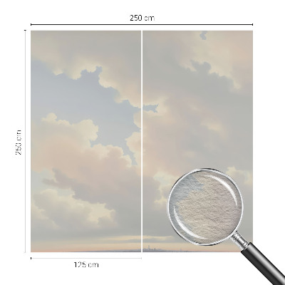 Stenska dekoracija fototapeta s pastelno nebo