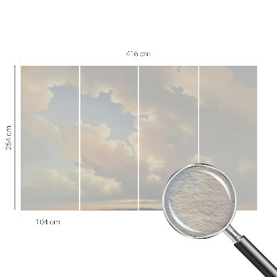 Stenska dekoracija fototapeta s pastelno nebo