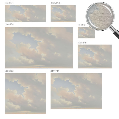 Stenska dekoracija fototapeta s pastelno nebo