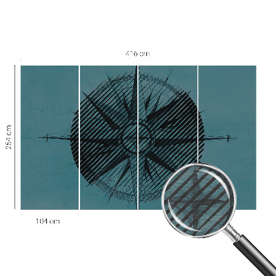 Flis fototapeta Pomorski kompas