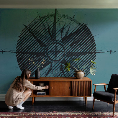 Flis fototapeta Pomorski kompas